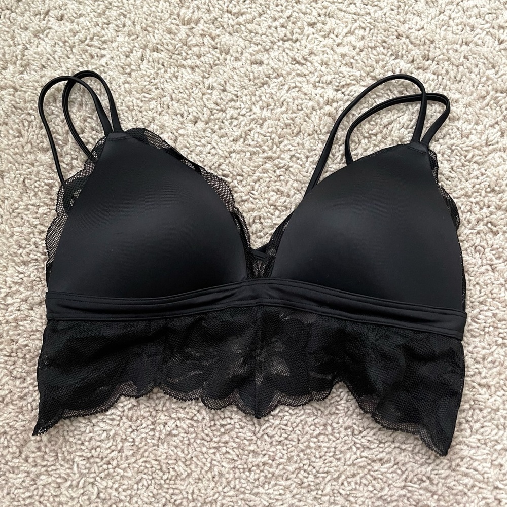BOGO FREE!! Womens pink victoria secret black bralette